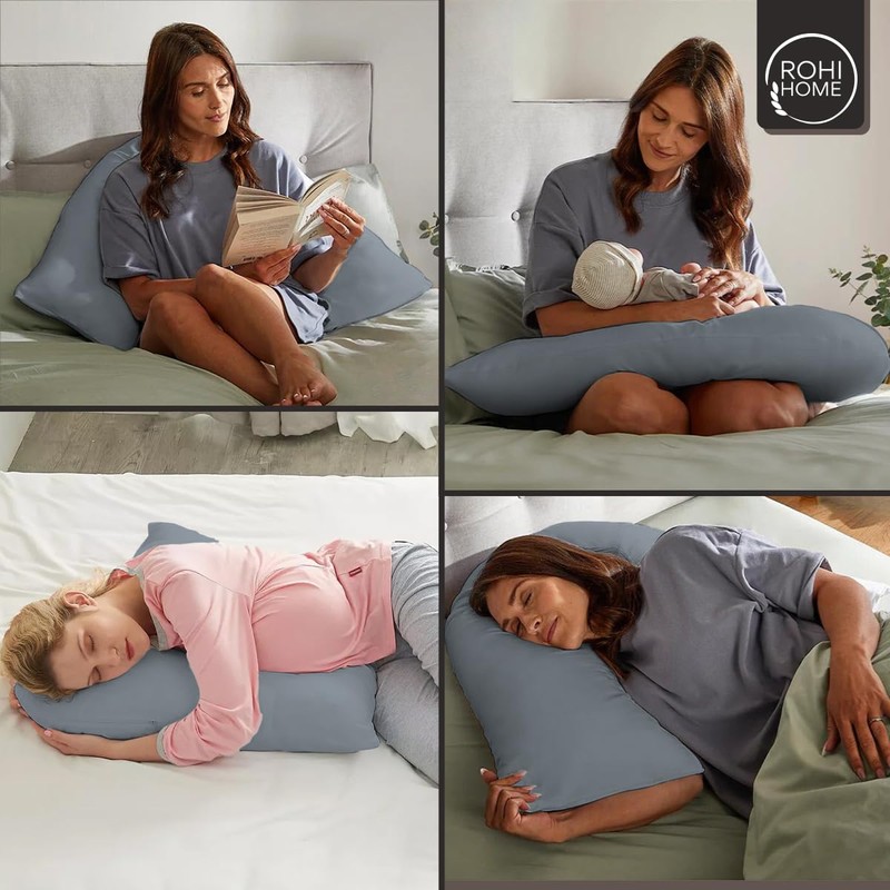 Rohi Grey V Shaped Pillowcase – Soft & Breathable V