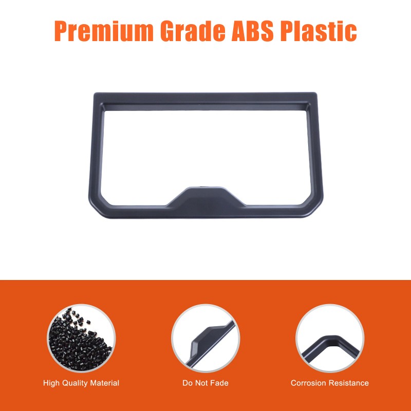 car-king888 ABS Matt Black Front Beverage Cup Holder Frame Trim
