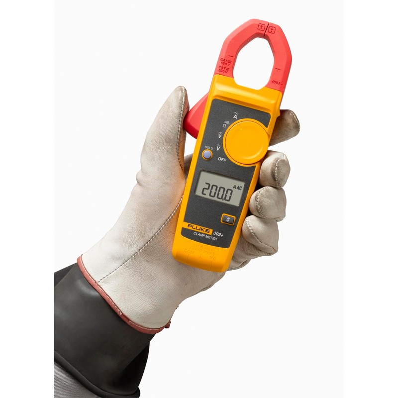 Fluke 302+ Digital Clamp Meter, 30mm Jaw, Measures AC Current