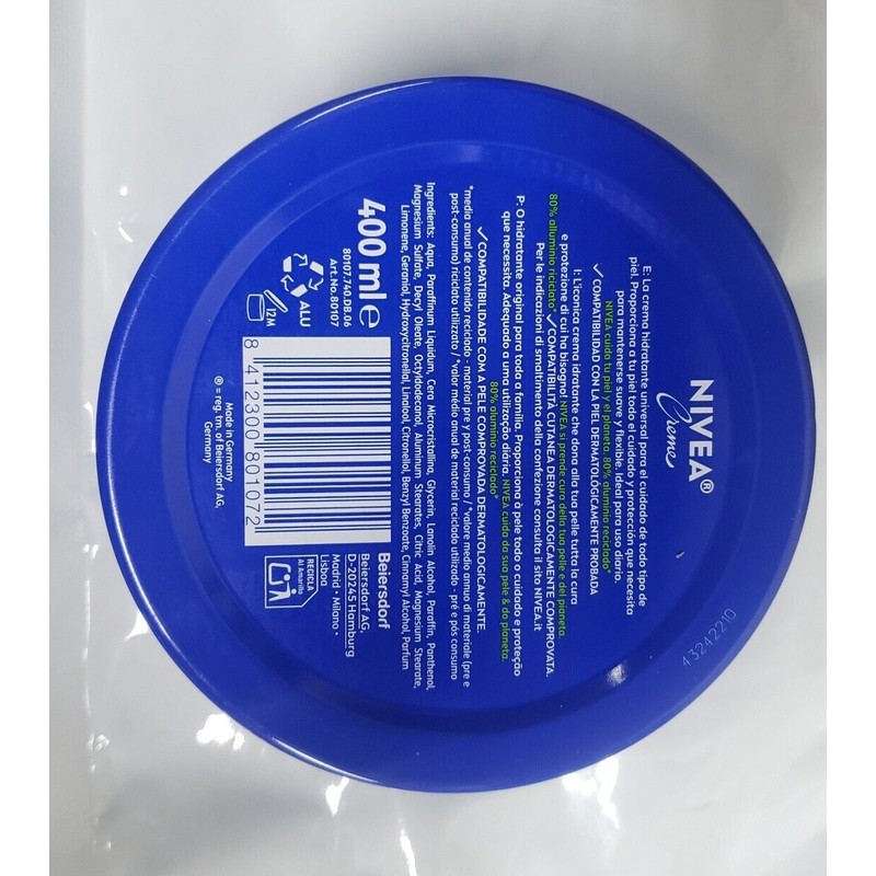 NIVEA 3 PACK Nivea Moisturizing Cream Body Creme 400ml/13.5 oz.,
