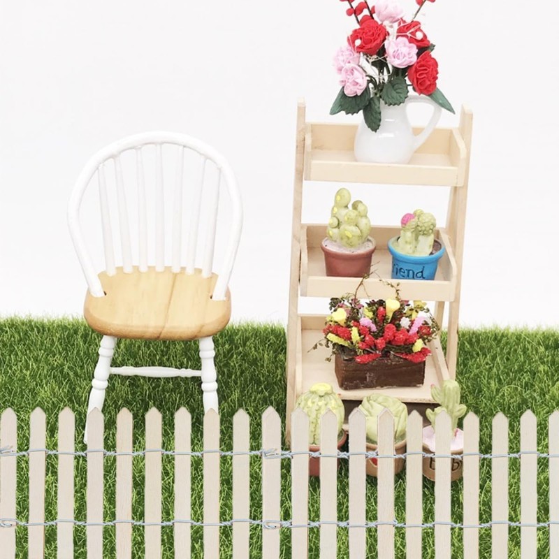 KARLOR Artificial Grass Set with Miniature Fences, Green, Garden Decor,