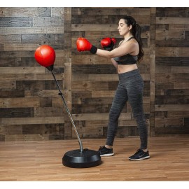 Tech Tools Punching Bag with Stand, Boxing Bag for Teens & Adults - Height Adjustable - ...