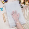 MAYJOYDIY 2 m White Polyester Glitter Mesh Fabric 1.8 m