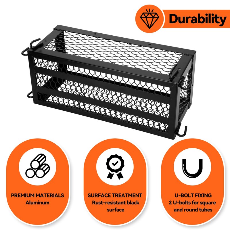 Lonsge Heavy Duty Tractor Basket,Universal-Fitting Tractor Tool Box Accessories,24x10x10in Tractor