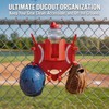 MCNULGUR Baseball Softball Dugout Organizer - Fence-Mounted Hanging Holder for