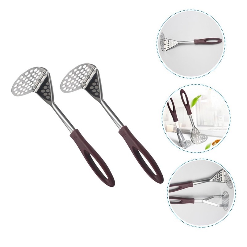 CIYODO 2Pcs Stainless Steel Potato Mashers Ergonomic Design for Effortless