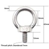 Eowpower 10 Pieces M6 Male Thread Machinery Shoulder Lifting Ring