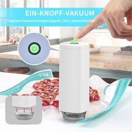 Annalocker Sous Vide Bags Vacuum Bags, Reusable Vacuum Bags with 4 Seal Sliders, PA & PE Material, Double Zip (Green Transparent, Automatic Pumps)