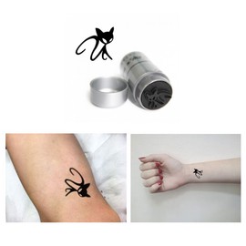Green P&S You & Me Tattoo Stamp Black Cat 10pcs Kids Play