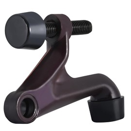 HOMOTEK 8 Pack Hinge Pin Door Stoppers, Adjustable Deluxe Heavy Doorstops for Top of Door, with Black Rubber Bumper Tips, Oil Rubbed Bronze