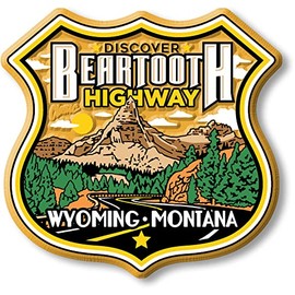 Beartooth Highway Magnet by Classic Magnets, 3.1" x 3", Collectible Souvenirs Made in The USA