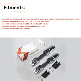 RLB-HILON 1Pair Hood Latch Compatible with Kenworth T170 T270 T330 T370 T660, for Peterbilt 325 335 337 340 348 384 386 567 569 579, for Mack CH612 CH613, for Blue Bird Vision School Bus