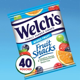 Welch's, Made With Real Fruit Fruit Snacks, Mixed Fruit, 0.8 oz, 40 Count