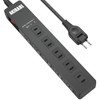 Power Tap, Black Color, Outlet, Power Outlet, 10 Sockets, Lightning