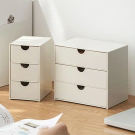 Small item organizer 3-drawer desk organizer DO120 WIDE blue