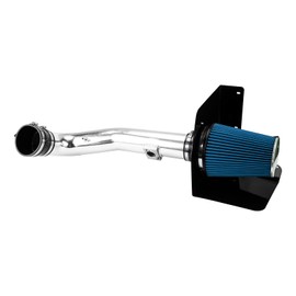 KAX 3.5 inch Cold Air Intake System Kit & Heat Shield Replacement for Chevy Silverado 1500 2009-2013, GMC Sierra 1500 2009-2013, Tahoe 2009-2013, 5.3L V8, High Performance, BLUE