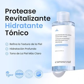 caraseoul Protease Tónico Facial Revitalizante e Hidratante | Beta-Glucan, pH Balanceado, para Piel Sensible, Vegano (200 ml / 6.76 fl. oz.)