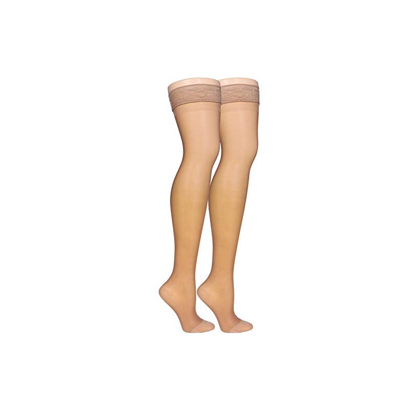 Truform Sheer Compression Stockings, 15-20 Mmhg, Women's Thigh Length, Denier