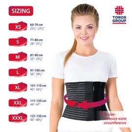 Atmungsaktiv Postpartum Gürtel/Postoperative Binder Bauch Band Elastische 24 cm X-Small Schwarz