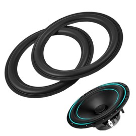 zalati Rubber Ring 5-inch Speaker Rubber Foam Speaker Surround Edge Sponge Speaker Repair Parts Accessories for Speaker - Black