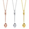 Mini Crown Spoon Necklace Pendant Charm for Filling Vials with