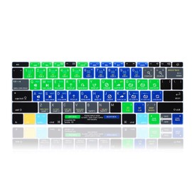 MMDW English Silicone Serato DJ Shortcuts Hotkey Keyboard Cover Skin for MacBook Pro 13" A1708 A1988(No Touch Bar 2018 2017 2016) for MacBook 12" A1534 (2015)&A1931(2018) USA Layout Protective Skin