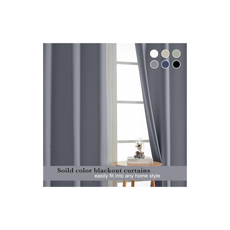 Aiyufeng Nika - Cortinas 100 opacas de 45 pulgadas de