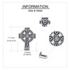 Cross Cufflinks Sterling Silver Celtic Knot Cuff Links for Men