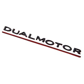 ARKOSKNIGHT DUALMOTOR Letter 3D Badge Sticker Compatible with Model 3 X Y S Trunk Accessories (Black)