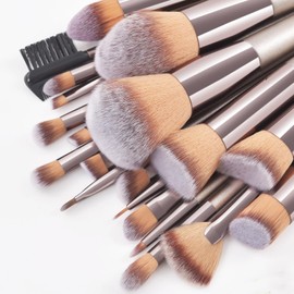 Makeup Brush Set Champagne Gold Makeup Brushes with Handy Makeup Bag (20set+1)