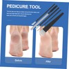 Healeved 1set Stainless Steel Pedicure Tools Foot Scrapers Cuticle Remover
