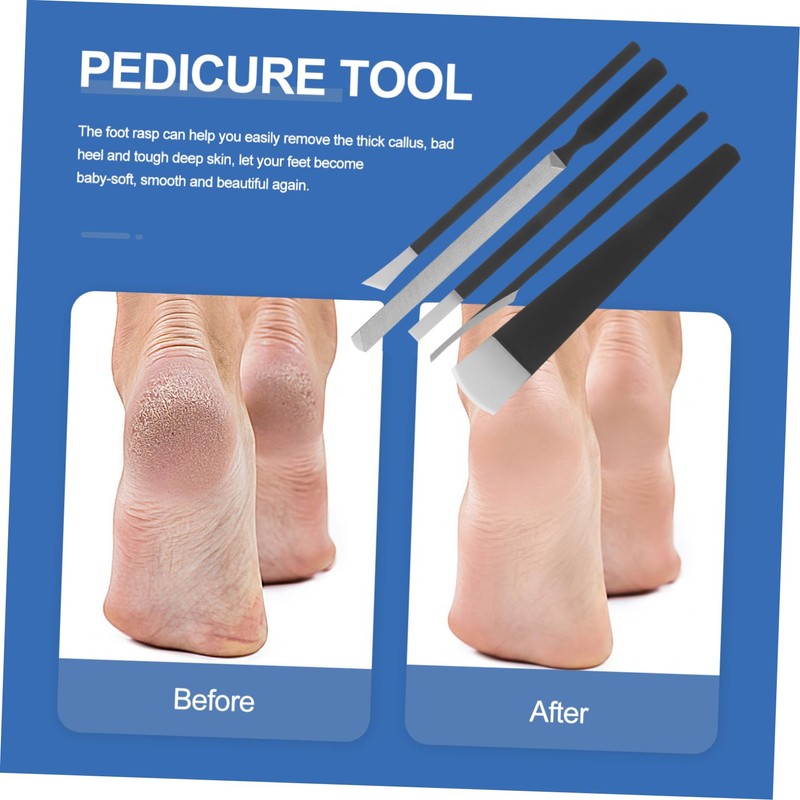 Healeved 1set Stainless Steel Pedicure Tools Foot Scrapers Cuticle Remover