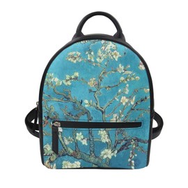 Showudesigns Mini mochila para mujeres y niñas, viajes de compras, Flor de almendra, One_Size, Mochilas de viaje