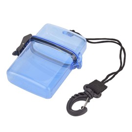 Diving Dry Box, Underwater Plastic Transparent Floating Watertight Case Waterproof Diving Sealing Dry Storage Box with Rope Hook for Surfing Canoe Kayak(Transparent Blue) Diving