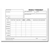 Cherry Carbonless NCR Weekly Timesheet Triplicate Book A4 50 Sets