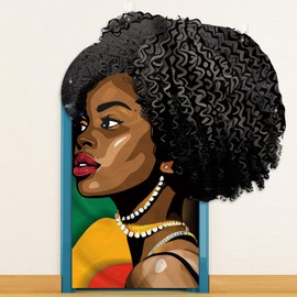 XunYee Juneteenth Classroom Decoration Happy Juneteenth Door Cover African American Celebration Party Banner for School Classroom Office Door Decor