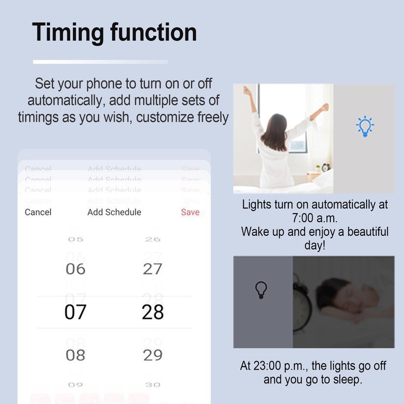 Bkiyougo ZigBee Mini Smart Switch, 2 Way Light Switch, Compatible