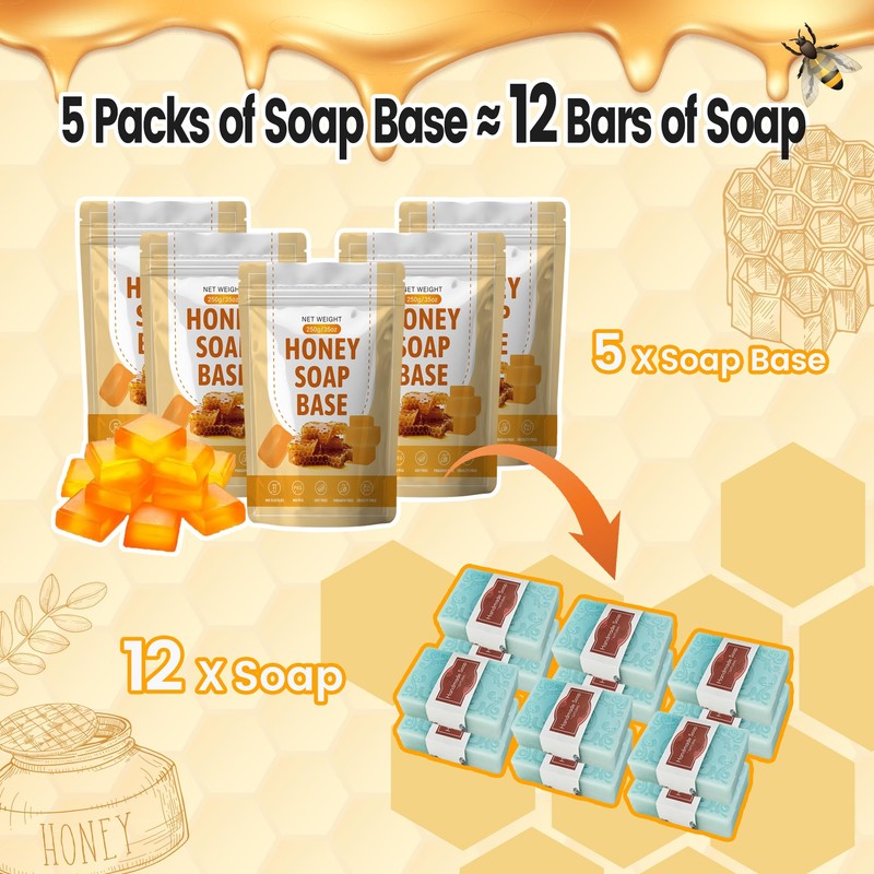 PIUH Honey Soap Making Kit with Honey Soap Base and