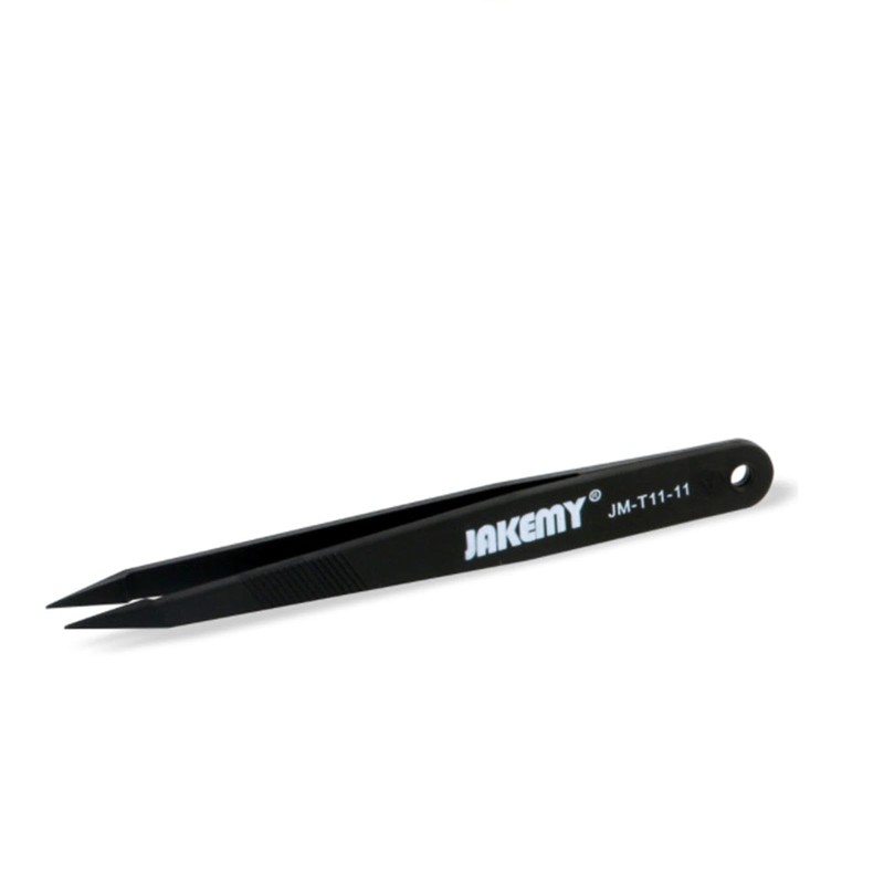 SEIWEI 3Pcs Precision Tweezers Set - Anti-Static Flat Tip, Plastic