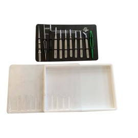 JEWEL TOOL 11 Pc Professional Tweezer Set | Steel & Plastic | Needle to Blunt Tips | 4.5" to 6.5" (11.4 cm - 16.5 cm) | Includes Vinyl Carrying Case