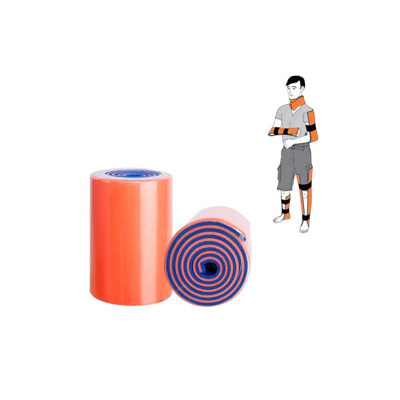 SEVEN MINE Splint Roll: Férula Moldeable (Naranja -91x15cm/91x11cm) (11CM)
