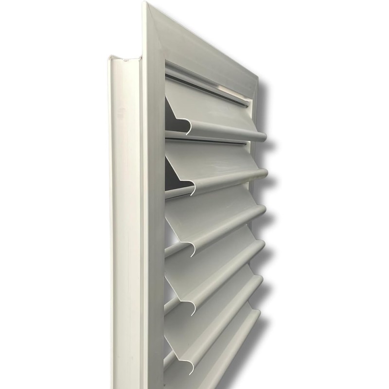 Byson 8"x 8" Gravity Grille Anodized Aluminium Gravity Shutter Louvre