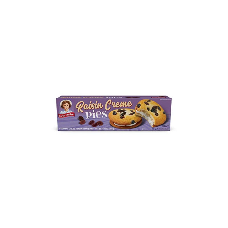 Little Debbie Raisin Crème Pies, 10.15 oz Per Box, 8