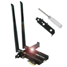 Ubit WiFi 6E AX210 PCIE WiFi Card Extends to 6GHz (6GHz/5GHz/2.4GHz),Wireless Adapter Up to 5400Mbps,BT5.3,OFDMA,MU-MIMO,Ultra-Low Latency,Support Win 11/10 64bit Only