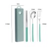 Pretihome 3 Pieces Portable Travel Utensils with Case 18/8 Stainless
