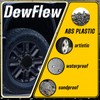 DewFlew 2Pcs 177.8mm Glossy Black Wheel Center Caps for Silverado