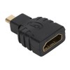 10 Pcs Black ABS Micro HDMI to HDMI Adapter Connector