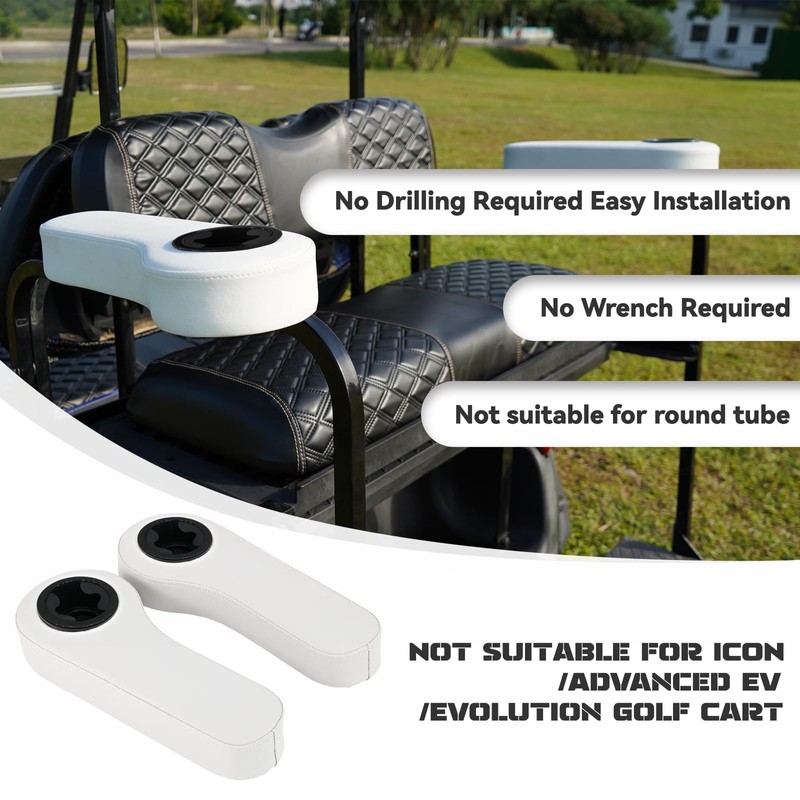 XUANYUDG0769 Golf Cart Armrest with Cup Holder for EZGO TXT