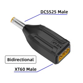 NFHK Adapter XT60 Male SC100 Protocol to DC 5.5x2.5mm Male Fast Charging Adapter for RC Lipo Battery Quadcopter Multicopter Aeromodelling