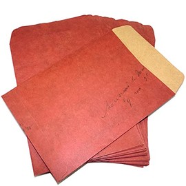 50 Pcs Vintage Envelopes Dark Red Retro Style Kraft Paper Envelope for Mail Letter Postcard Gift